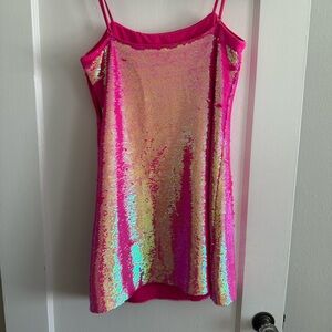 Susana Monaco Pink Sequin Slip Dress